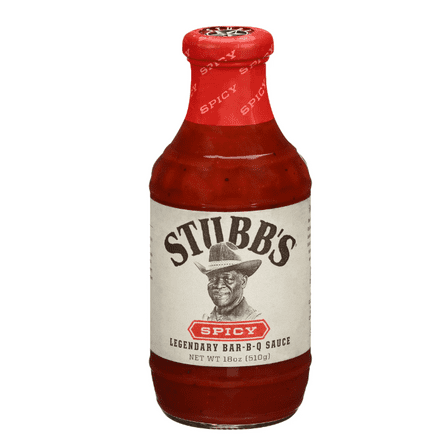 Stubb's Gluten Free Spicy Barbecue Sauce, 18 oz Bottle (Pack of 4)