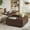 Walnut, variant on GUNAITO Lift Top Coffee Table with Storage, Square coffee table and modern Farmhouse Center Table for Living Room, Walnut