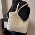thumbnail image 4 of Bolsos Acolchados para Mujer Bolso Con Asa Superior Nylon Elegante para El (Beige), 4 of 8