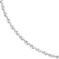 thumbnail image 4 of 14K White Gold Women's 24"2.70mm Diamond Cut Rope Chain Necklace, 4 of 4