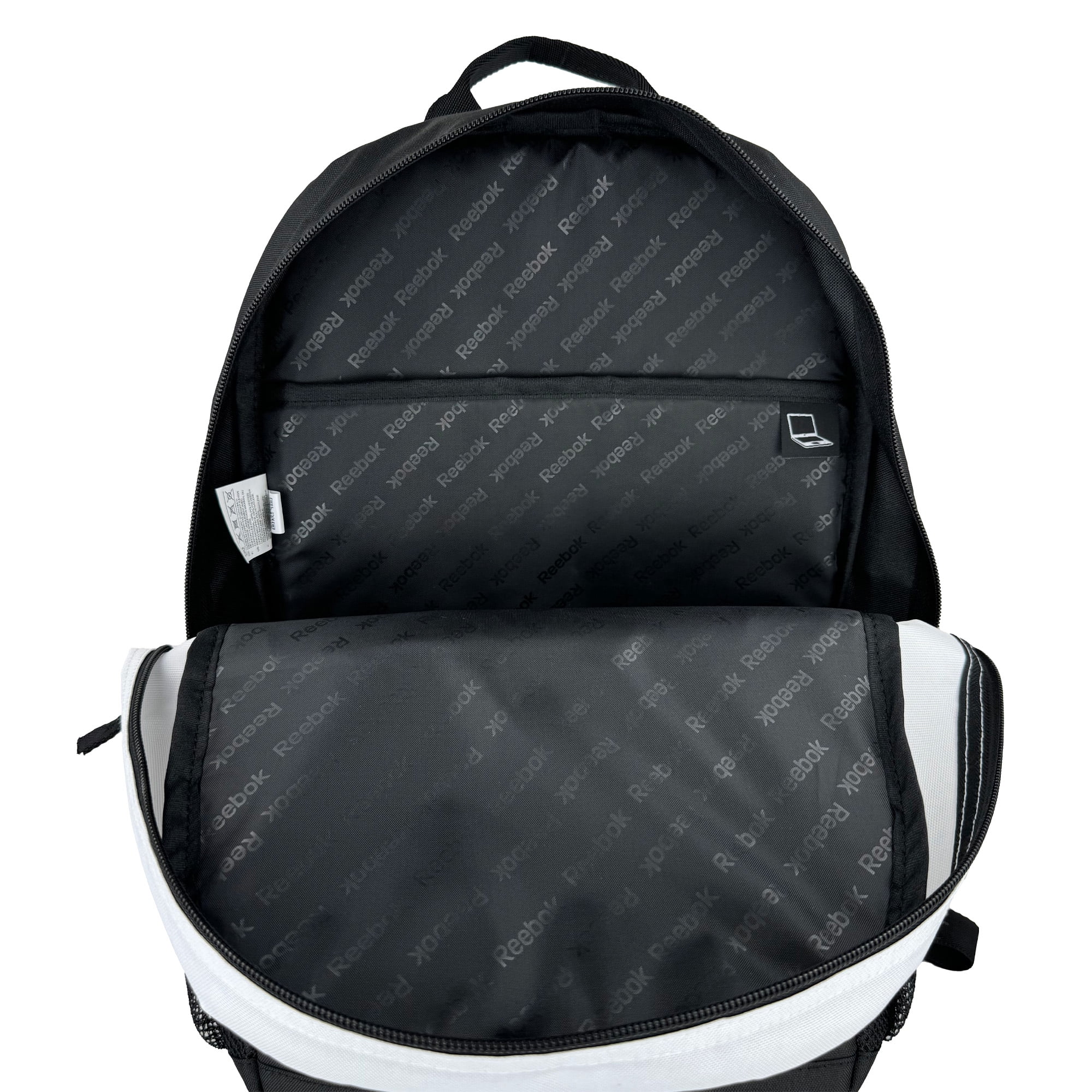 Reebok Boys' Maddox 17" Laptop Backpack and Lunch Box Set, Black