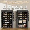 thumbnail image 5 of Tall Shoe Rack with Dustproof Cover, 8 Tier Storage for 36-45 Pairs of Shoes and Boots, 5 of 7