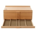 thumbnail image 3 of 7 Elements 6 Drawer Wooden Artist Storage Supply Box for Pastels, Pencils, Pens, Markers, Brushes and Tools, 3 of 7
