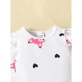 thumbnail image 6 of Wassery Baby Girls Autumn 3 Piece Clothes Outfits Long Sleeve Ruffle Romper Jumpsuit and Fox Print Suspender Skirt Headband Sets 3 6 9 12 18 Months Infant Birthday Princess Dress 0-18M, 6 of 9