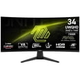 thumbnail image 1 of Monitor Curvo para Gaming MSI mag 346CQ UltraWide VA 180 Hz HDR Ready 34 Pulgadas 1500R, 1 of 8