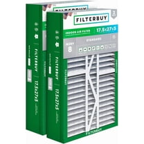 Filterbuy 17.5x27x5 MERV 8 Dust Defense, Pleated HVAC AC Furnace Air Filters for Trane Perfect Fit & American Standard (2-Pack)