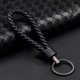 thumbnail image 5 of llaveros de cuero trenzado, llaveros de coche trenzados de cuero sintético, llaveros multifuncionales para hombre y mujer, llavero colgante, negro y rojo, 5 of 5