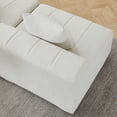 thumbnail image 2 of 2-Seater Modular Loveseat with 2 Pillows, 2-Piece Cloud Couch with Plush Cushions, Compact Fabric Sofa for Small Spaces (Beige), 2 of 11