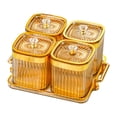 thumbnail image 3 of DOLITY Dried Fruit Plate Luxury Appetizer Serving Tray for Home Dining Room Holiday amber, 3 of 9