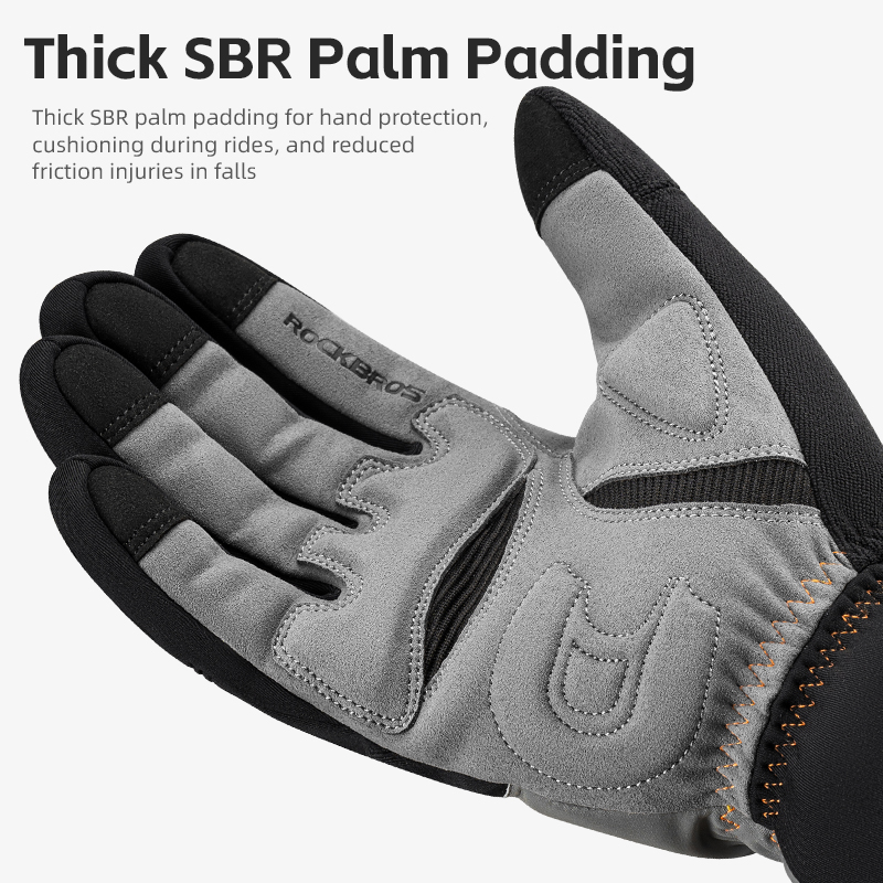 ROCKBROS Ski Winter Gloves Touch Screen Water Resistant Windproof Thermal for Running Cycling Hiking