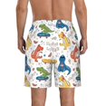 thumbnail image 3 of Kdxio Dinosaur Pattern Mens Casual Shorts - Drawstring Summer Beach Sports Shorts for Men, 3 of 9