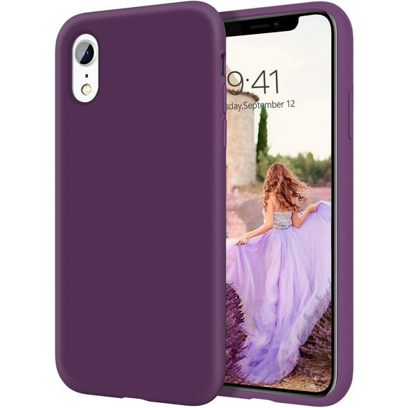 iPhone XR Cases, iPhone XR Case FYBTO Slim Lightweight Smooth Liquid Silicone Soft Gel Rubber Microfiber Lining Cushion Texture Cover Shockproof Protective Phone Cases for iPhone 10 XR, Light Blue