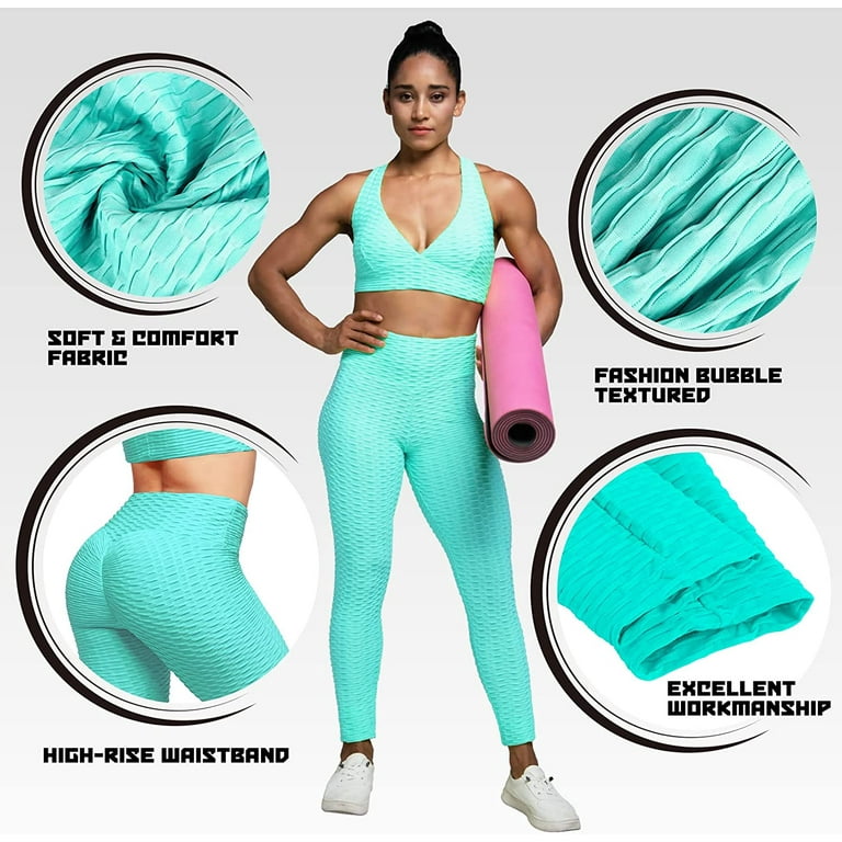 Butt Lifting Leggings for Women, Tiktok Leggings High Waist Scrunch Booty  Yoga Pants Workout Tummy Control Tights (Tiffany Blue, M Size) 