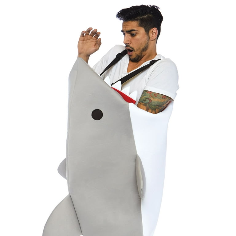 Mens Shark Attack Adult Costume Male Halloween Mens Shark Attack Adult Costume Male Halloween