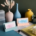 thumbnail image 4 of yeuweold (Pink, Light Blue)2 Pieces Business Card Holder for Desk Modern Plastic Name Card Case Display Stand Tabletop Business Card Rack for Women and Men, 4 of 5