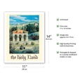 thumbnail image 2 of The Holy Land - Vintage Travel Poster by Medcalf c.1970s - Fine Art Matte Paper Print (Unframed) 11x14in, 2 of 4