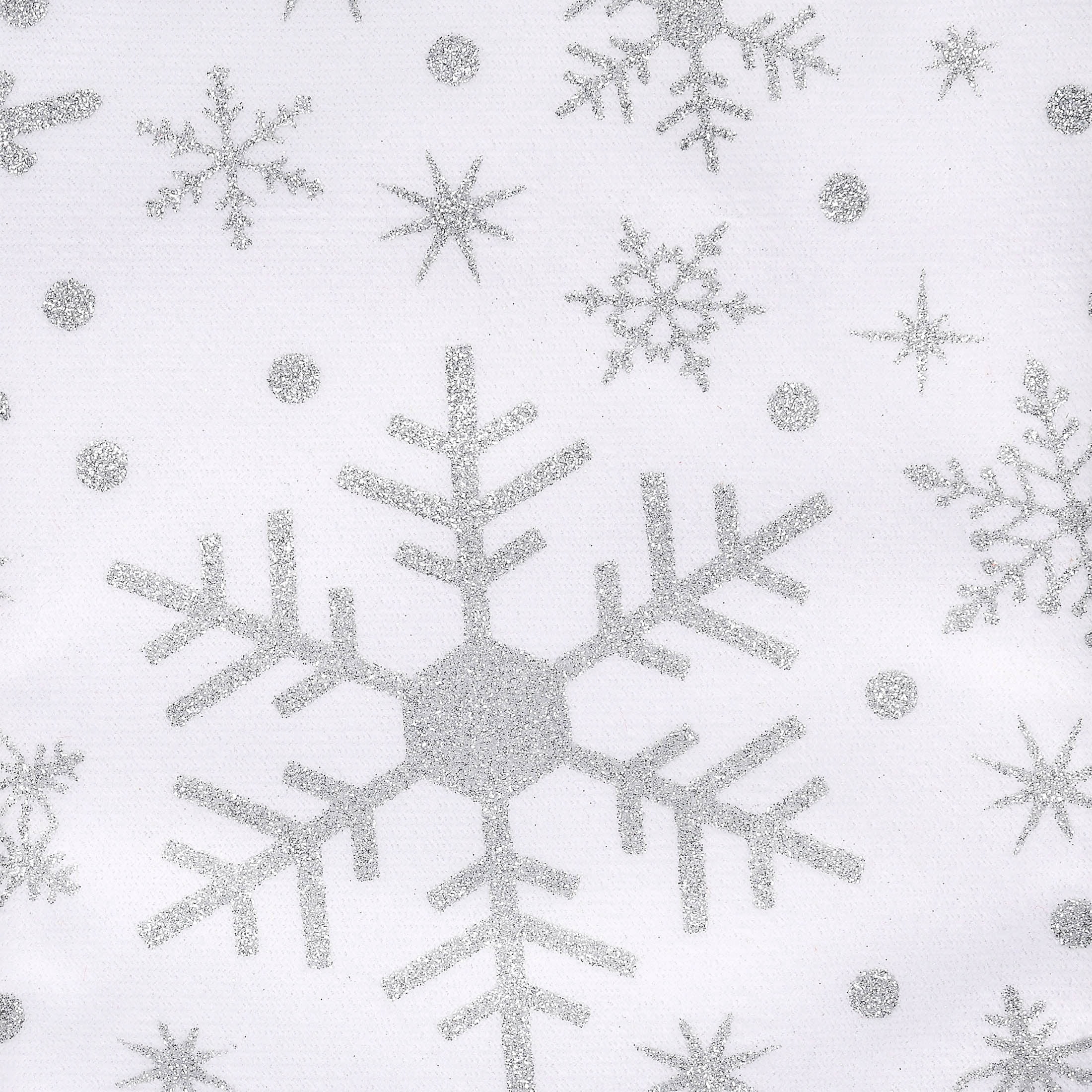 Velvet Snowflake Christmas Stocking, White, 18", by Holiday Time