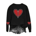 thumbnail image 6 of Qepwscx Long Sleeve Shirts For Women Valentine'S Day Crew Neck Sweatshirts Love Heart Printed Casual Blouse Tops Going Out Tops For Women Pullover Sweatshirts Graphic Tshirts Tee Tops, 6 of 6