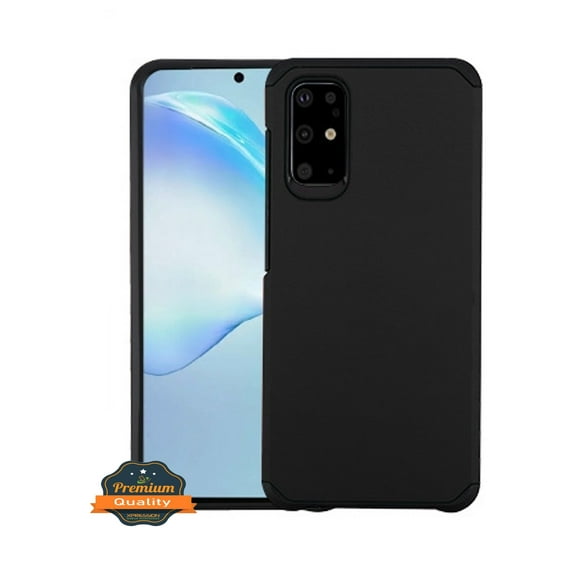 Xpm Case for Samsung Galaxy S21 Plus (6.7") Hybrid Dual Layer Armor Hard PC Soft TPU Rubberized Shock Absorption Slim Fit Cover for Galaxy S21  Plus - Black
