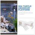 thumbnail image 3 of COMPUKAS Aquarium Turtle Dock 1Set 9.4X6.9X2in for Turtles and Other Aquatic Pets White Plastic, 3 of 8
