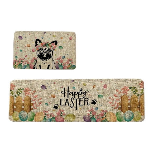 Hearth & Gear Ensemble de Tapis 2 Pcs à Thème de Pâques Facile à Nettoyer pour la Décoration de la Maison Couverture Jetée Mauve Tapis pour Salon 8x10 Couverture Massive et Couverture Couverture Jetée Tapis de Salle à Manger 5x7 Tapis pour