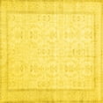 thumbnail image 1 of Ahgly Company Indoor Square Abstract Yellow Contemporary Area Rugs, 6' Square, 1 of 4