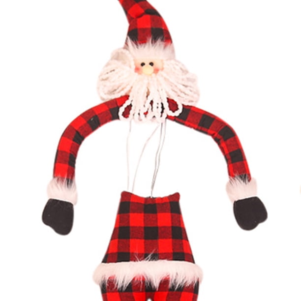 Elf Santa Claus Tree Decor Reutilizable Pose-able Santa Claus Toy para árbol de Navidad