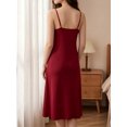 thumbnail image 2 of Musefolio Women’s Sleeveless V-Neck Cami Nightgown Summer Lace Trim Slim Fit Solid Color Sexy Lingerie Sleepwear Dress S-XL, 2 of 7