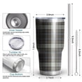 thumbnail image 6 of 30oz Brown Blue Checkerboard Checkered Pattern Tumblers Stainless Steel Tumbler with Lid and Straw,Vacuum Insulated Double Wall Travel Tumbler Cups Mug with Cleaning Brush for Coffee,Tea, 6 of 7
