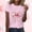 Pink, variant on EchfiProm T shirts for Women Bow Print Graphic Tee Casual Valentine Valentine Day White Short Sleeve Ladies Shirts Cute