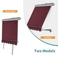 thumbnail image 6 of MCombo Patio Window Awnings 5'x8', Fully Assembled Manual Retractable Sunshade Canopy for Windows, 4137 (Burgundy), 6 of 8