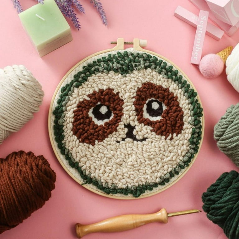 Daboom Punch Needle Kits Diy Rug Hooking Kit For S Kids Beginner With An Adjule Embroidery Pen Yarn Hoop Com