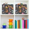 thumbnail image 7 of GZHJMY Colorful Dinosaurs Print Foldable Storage Bin Bedroom/Office Rectangular Canvas Basket 14.2"x10.2", 1 PCS Cube Organizer Boxes with Handles for Books/Clothes/Toys, 7 of 7