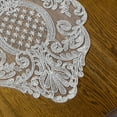 thumbnail image 6 of Blue Lace Table Runner Dresser Scarf Macrame Embroidered Tablecloth with Exquisite Flower Vintage Shabby Chic for Wedding Holiday Dinning, 6 of 6