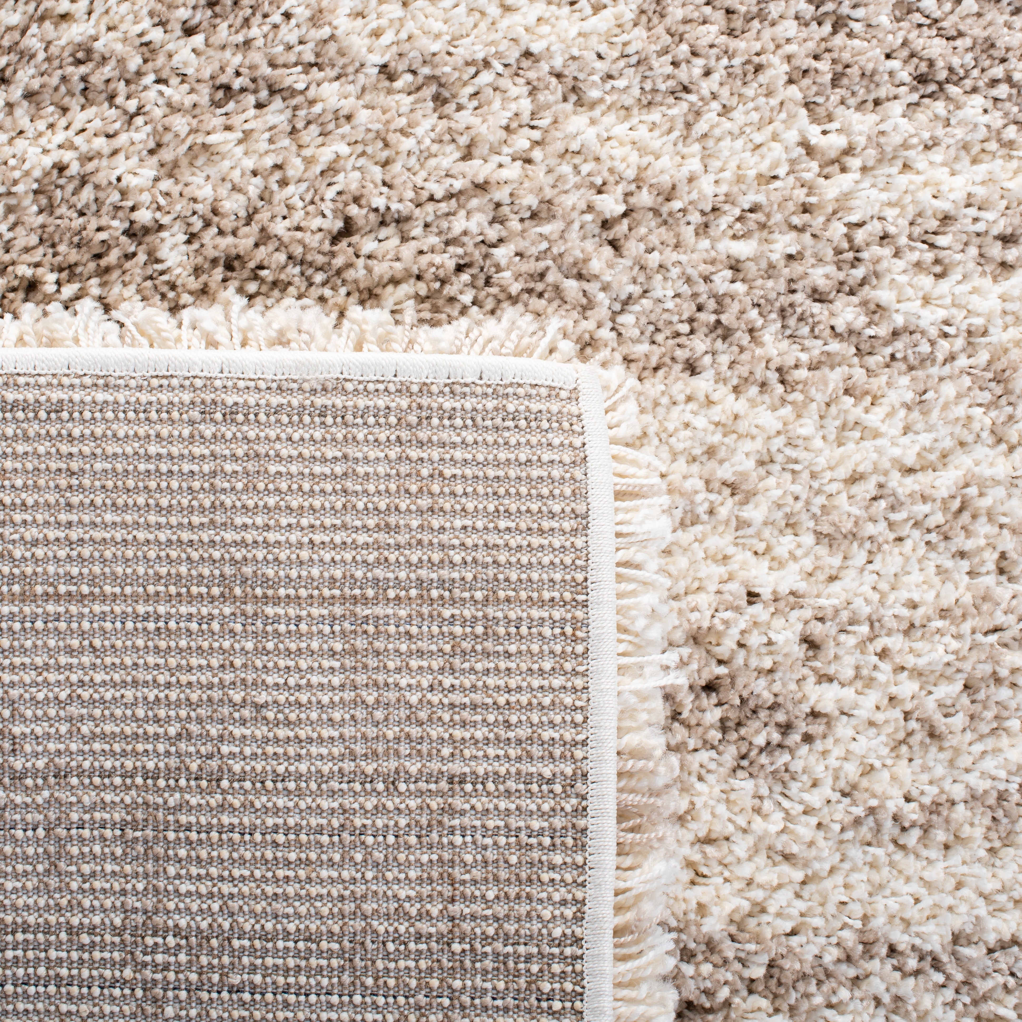 SAFAVIEH Hudson Jack Abstract Shag Area Rug, Ivory/Beige, 8' x 10'