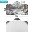 thumbnail image 4 of Yayeee Kids Hooded Towels Toddler Soft Absorbent Beach Bathing Wrap 50" x 23.5", River and Mountains, 4 of 5