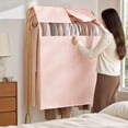 thumbnail image 7 of PONPRNGY 1Pc Clothing Rack Cover, Hanging Clothes Dust Cover, Garment Bag Organizer, Waterproof Hanger Protector, Clear Clothes Shoulder Rack Cover, Suit Coat Dress Closet Dustproof Cover, 7 of 7