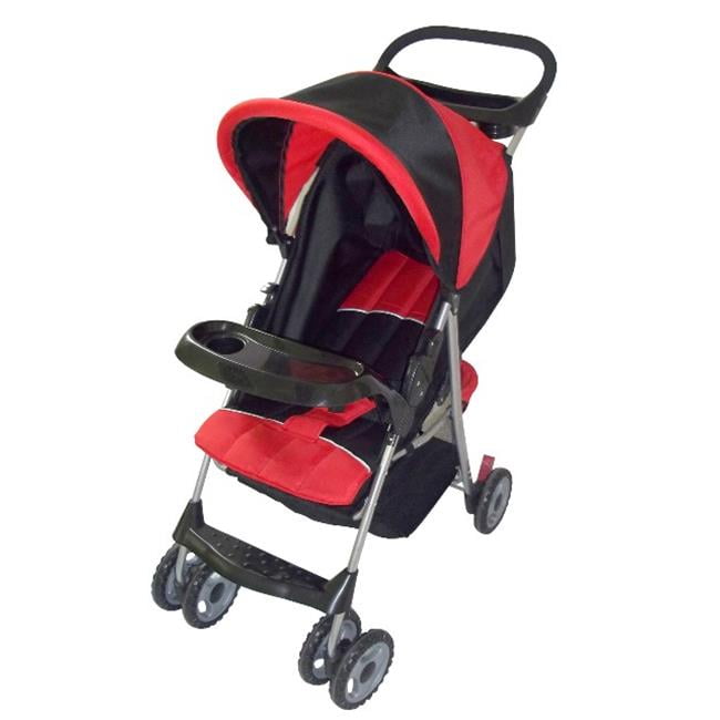 double stroller red and black