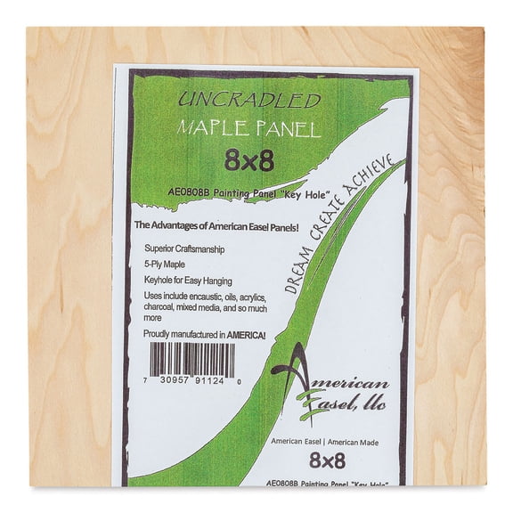 American Easel Maple Panel - 8" x 8", 1/2" Profile, Keyhole
