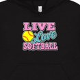 thumbnail image 3 of Inktastic Live Love and Softball Youth Hoodie Sweatshirt, 3 of 4