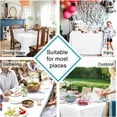 thumbnail image 2 of White Rectangle Tablecloth - Waterproof and Spillproof Washable Fabric Table Cloth for Dining Room Kitchen Party and Outdoor, 60 x 84 Inch, 2 of 5