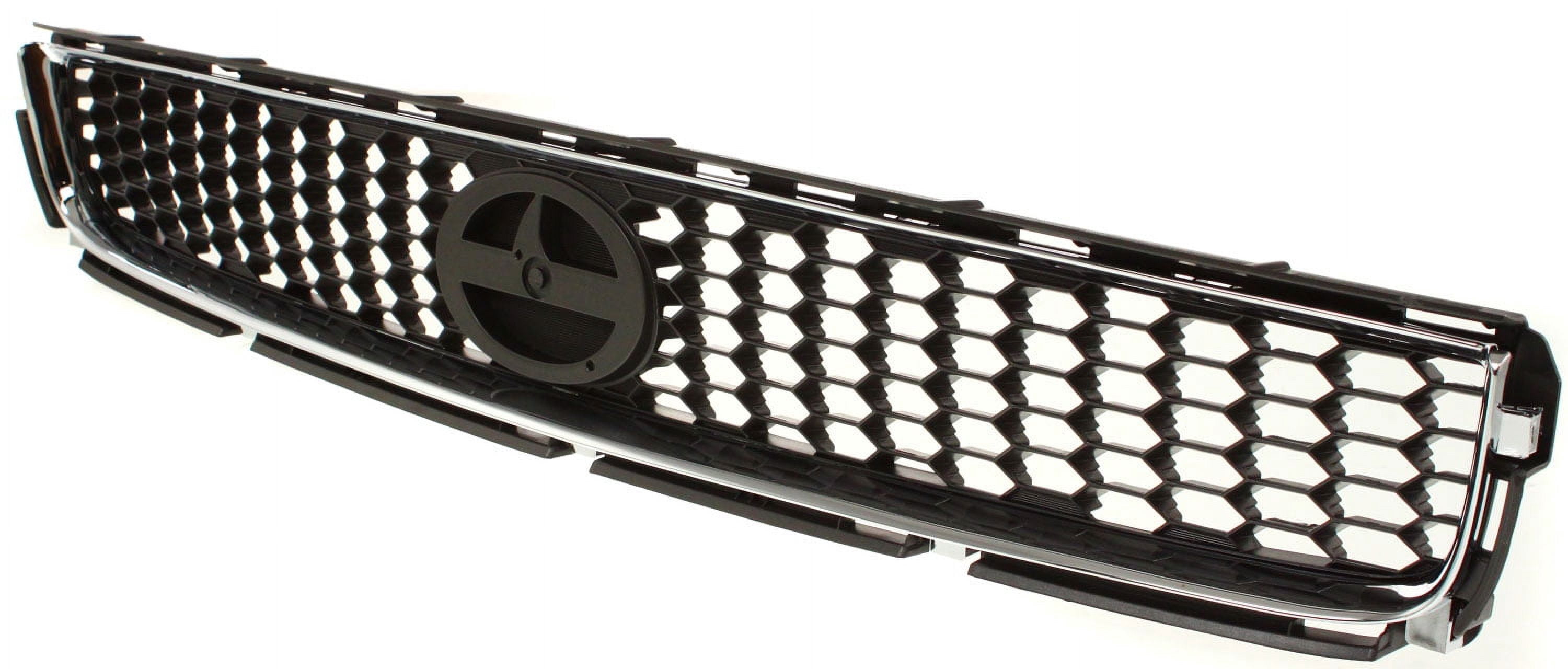 Grille Assembly Compatible With 2005-2010 Scion tC Chrome Shell with Black Insert
