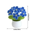 thumbnail image 3 of AYktou Crochet Flowers Potted Plants Home Ornament Potted Crochet Woven Flowers, 3 of 7