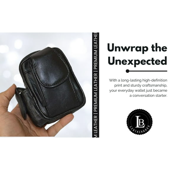 Leatherboss Cigarette Case Belt Pouch with Cell phone and Lighter Pocket Genuine Leather