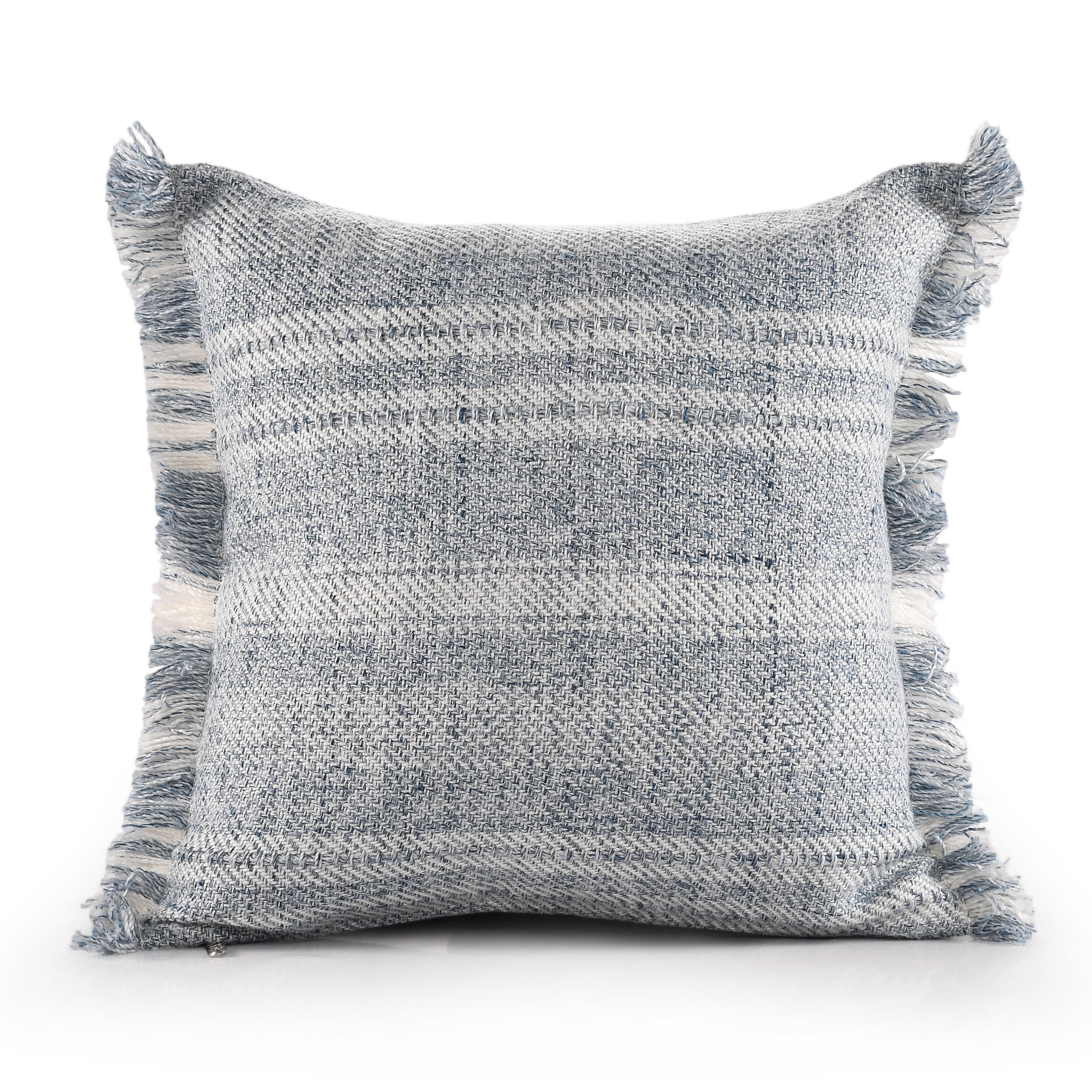 Harlow Hill Eva 20" x 20" Gray/Ivory Striped Performance Adult Decorative Throw Pillow Cover
