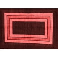 thumbnail image 1 of Ahgly Company Machine Washable Indoor Rectangle Abstract Red Modern Area Rugs, 4' x 6', 1 of 4