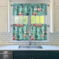 thumbnail image 3 of Bloom and Blossom Kitchen Curtains Set Floral Butterfly Botanical Garden Nature Watercolor Wildflower Bee Rustic Tier and Valance Curtains, 3 of 6