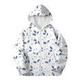 thumbnail image 4 of Fmbrln Girls and Boys Full Zip Up Hoodies Coat Long Sleeve Leaf Print Hooded Sweatshirts Casual Athletic Jackets with Pockets, Sizes 4-11Y, 4 of 5