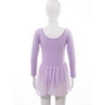 thumbnail image 7 of Kaerm Toddler Girls Long Sleeve Ballet Skirted Leotards Dance Dresses Tutu Ballerina Outfit Lavender 8-10, 7 of 7