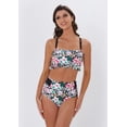 thumbnail image 4 of LIORA Women’s Bikini Sets Ruffle Flounce Bandeau High Waisted Bikinis for Women with Back Criss Cross Bathing Suits for Women, 4 of 7